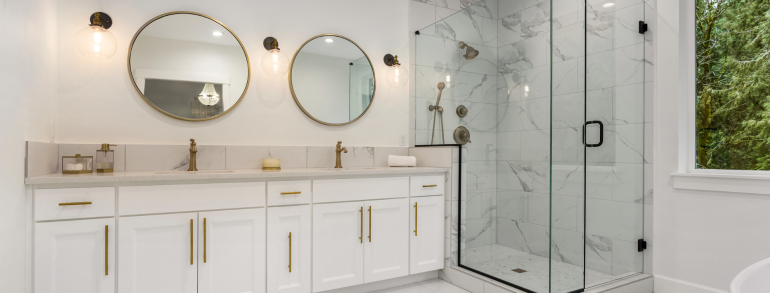 gold tapware double vanities classic bathroom banner